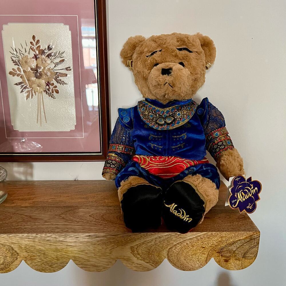 NEW Disney Aladdin Broadway Musical Genie Bear Plush Authentic Collectible Toy